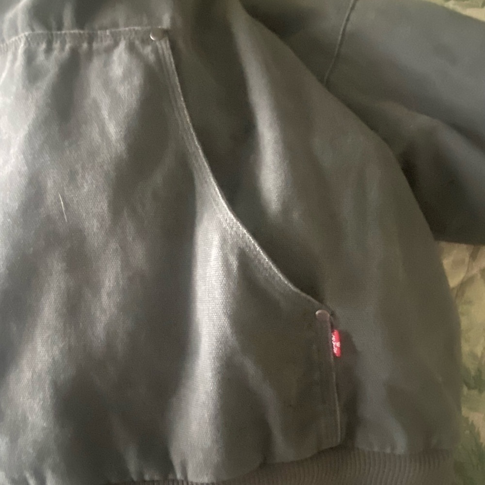 Levi’s Mens Olive Sherpa lined Cotton Utility Jacket 4XL Like New​​​​​​​​​​​ - Picture 5 of 6